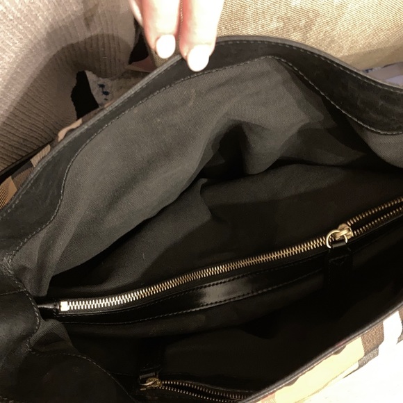 Burberry Bridle Lynher check Leather Buckle Tote Bag Purse - Picture 11 of 16